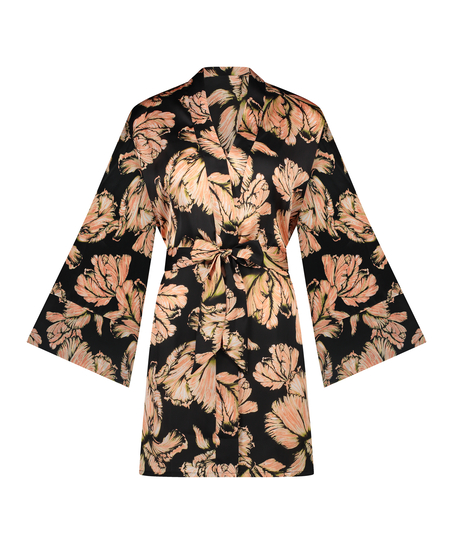 Kimono Satin, Zwart