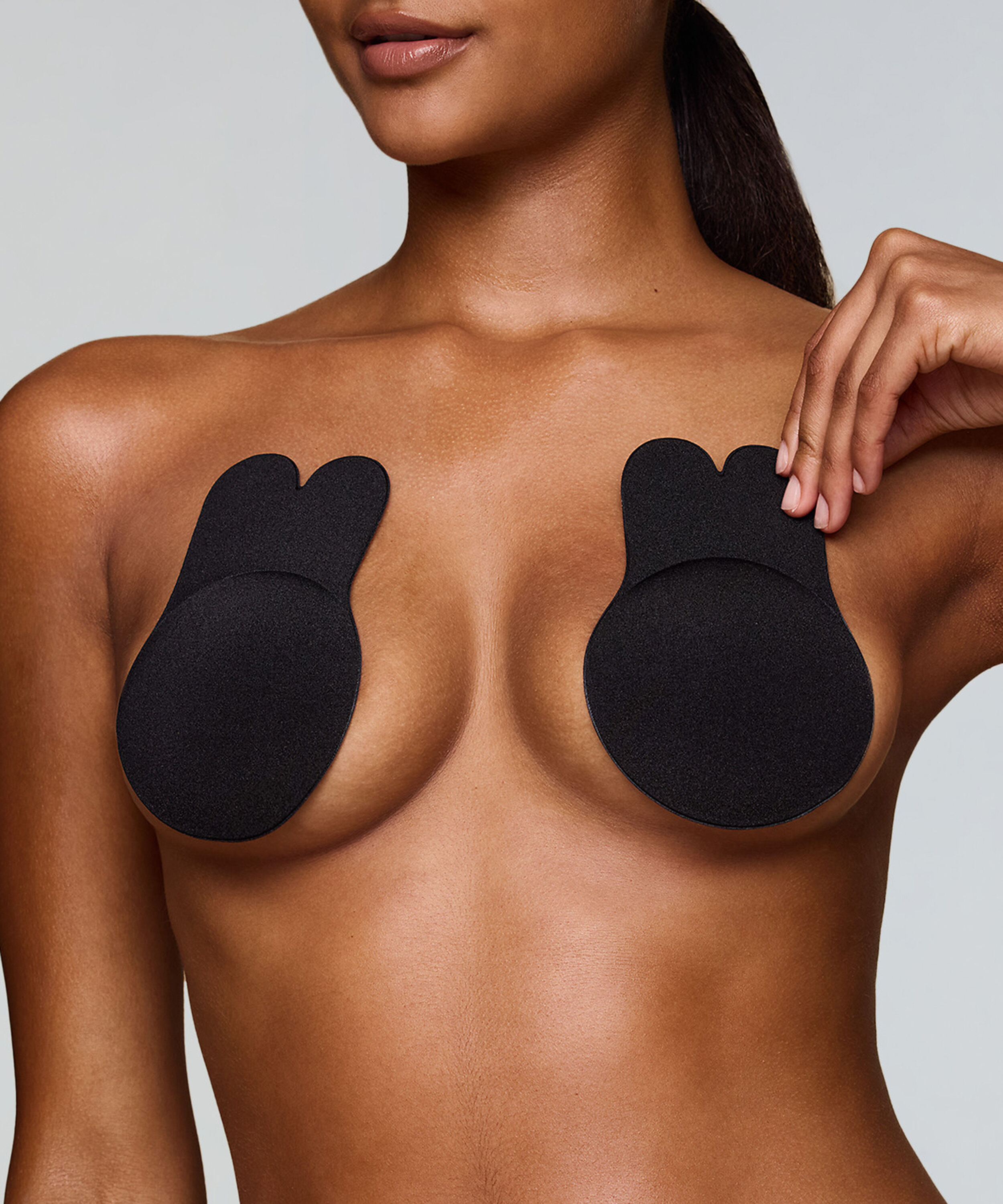 Plakbare liftende cups, Zwart