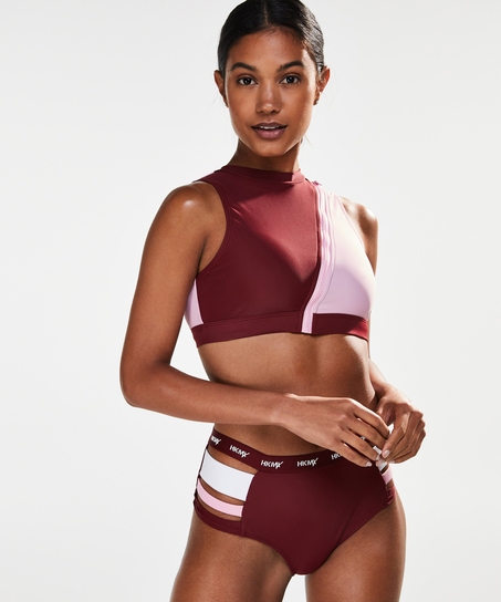 HKMX Hoog cheeky bikinibroekje, Rood