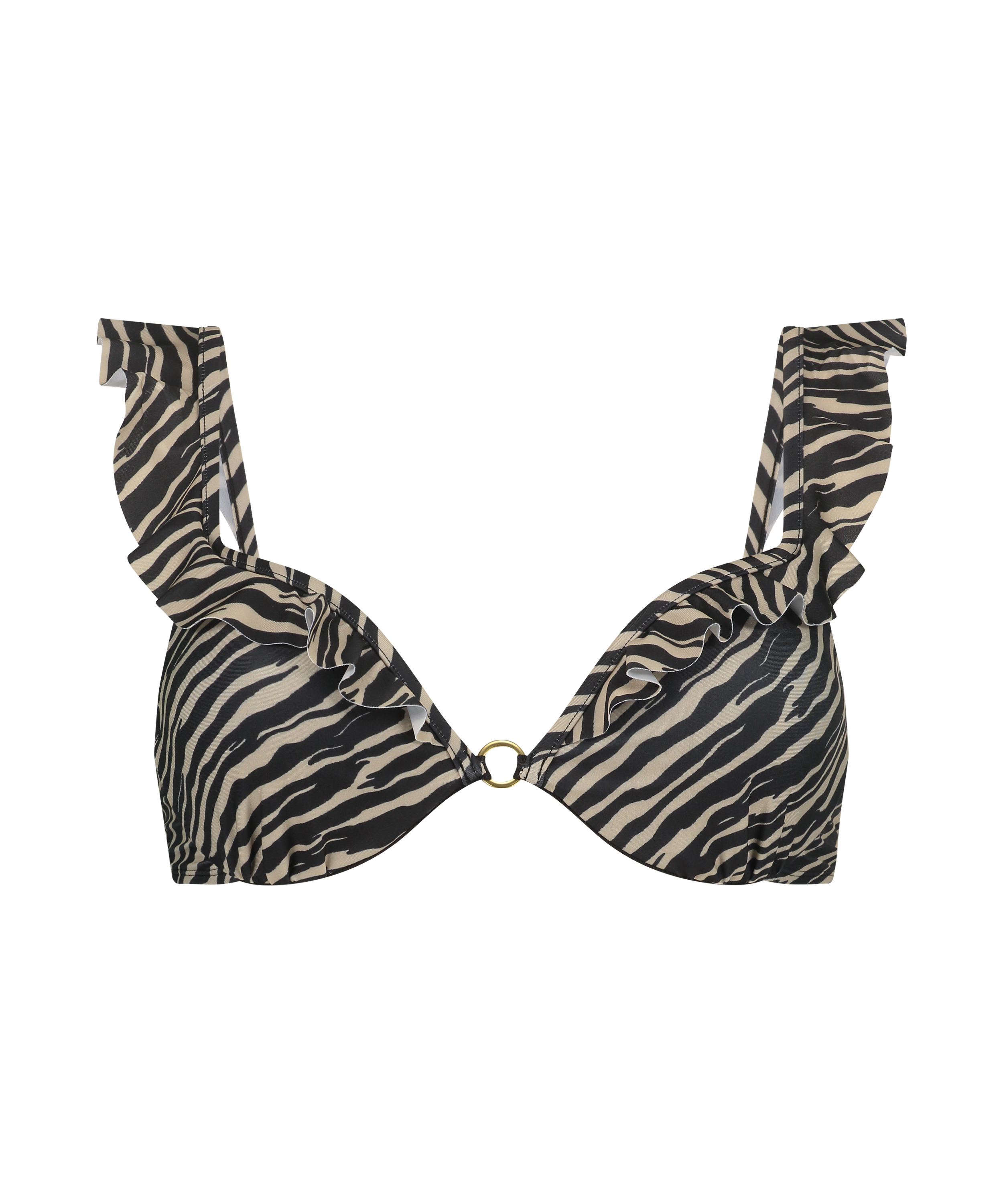 Voorgevormde beugel bikinitop Zebra, Bruin, main
