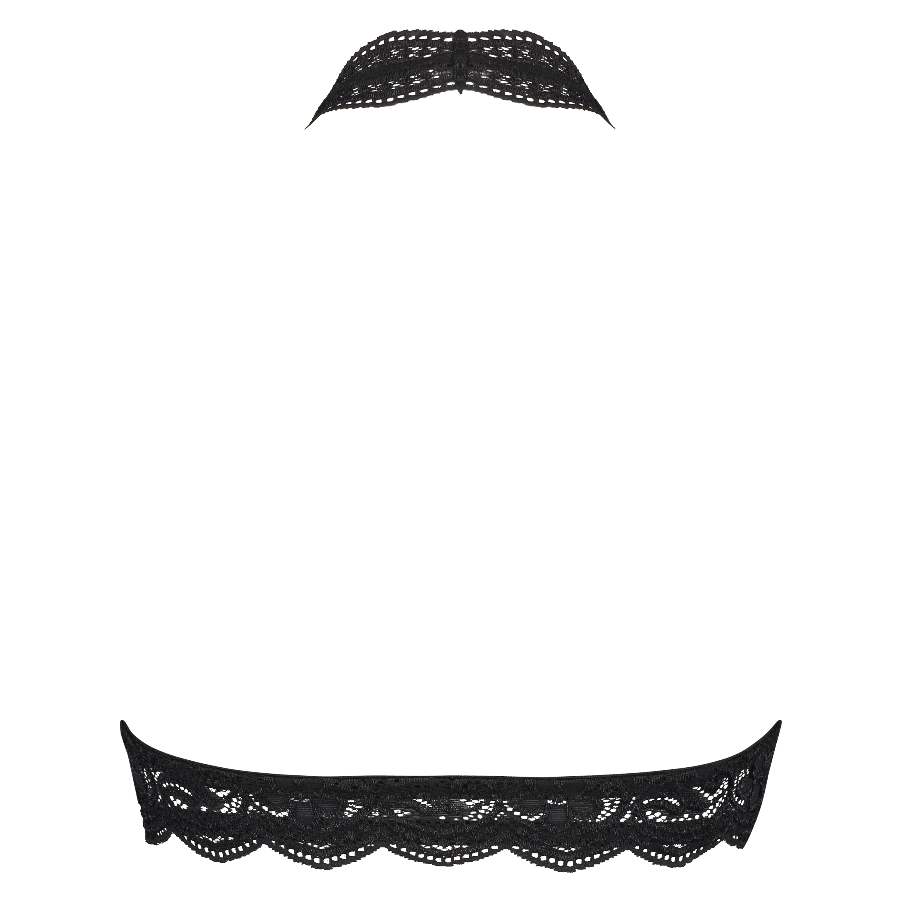 Halter bralette Lace, Zwart, main