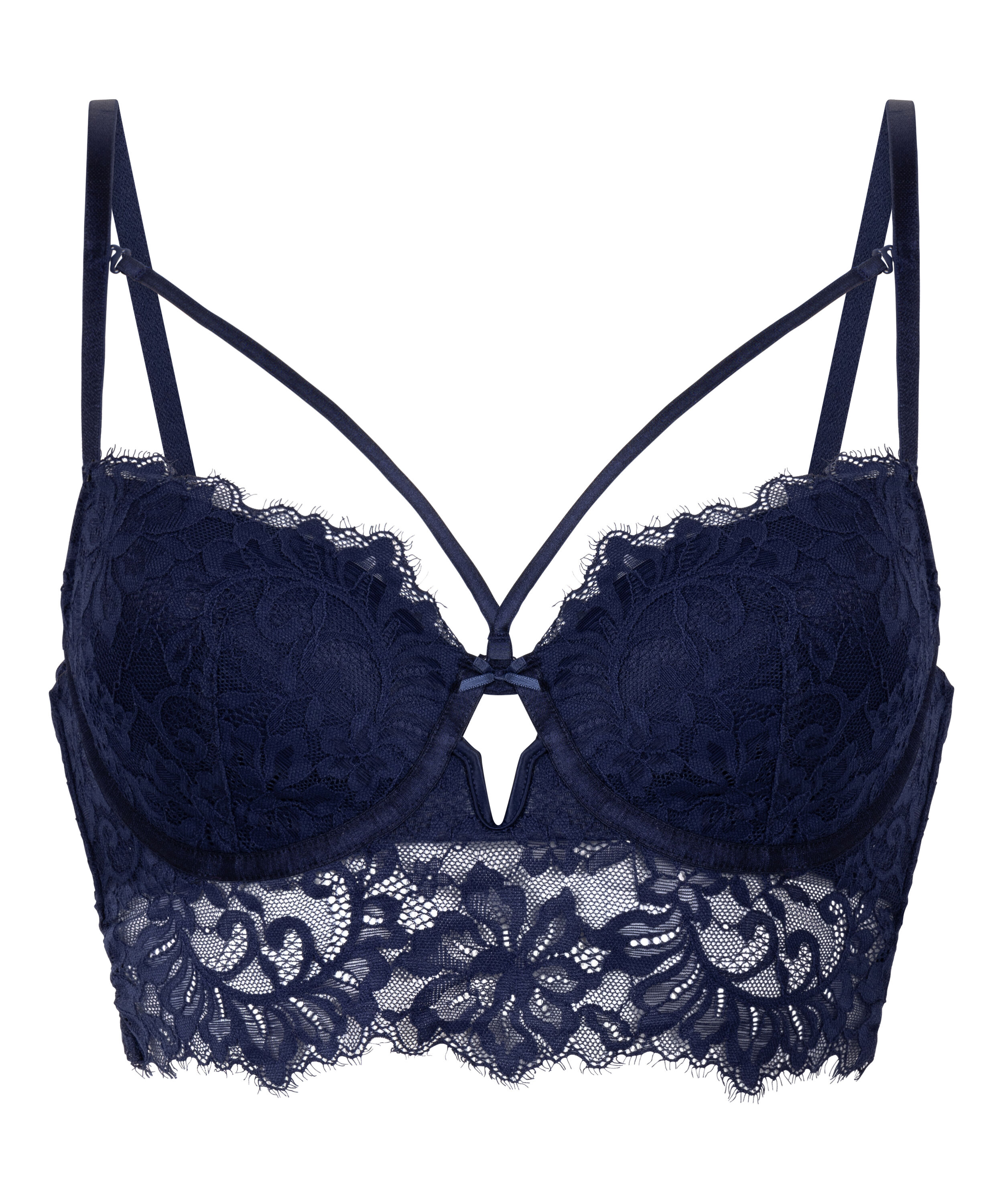 Soutien-gorge &agrave; armatures pr&eacute;form&eacute; longline Isabella, Bleu