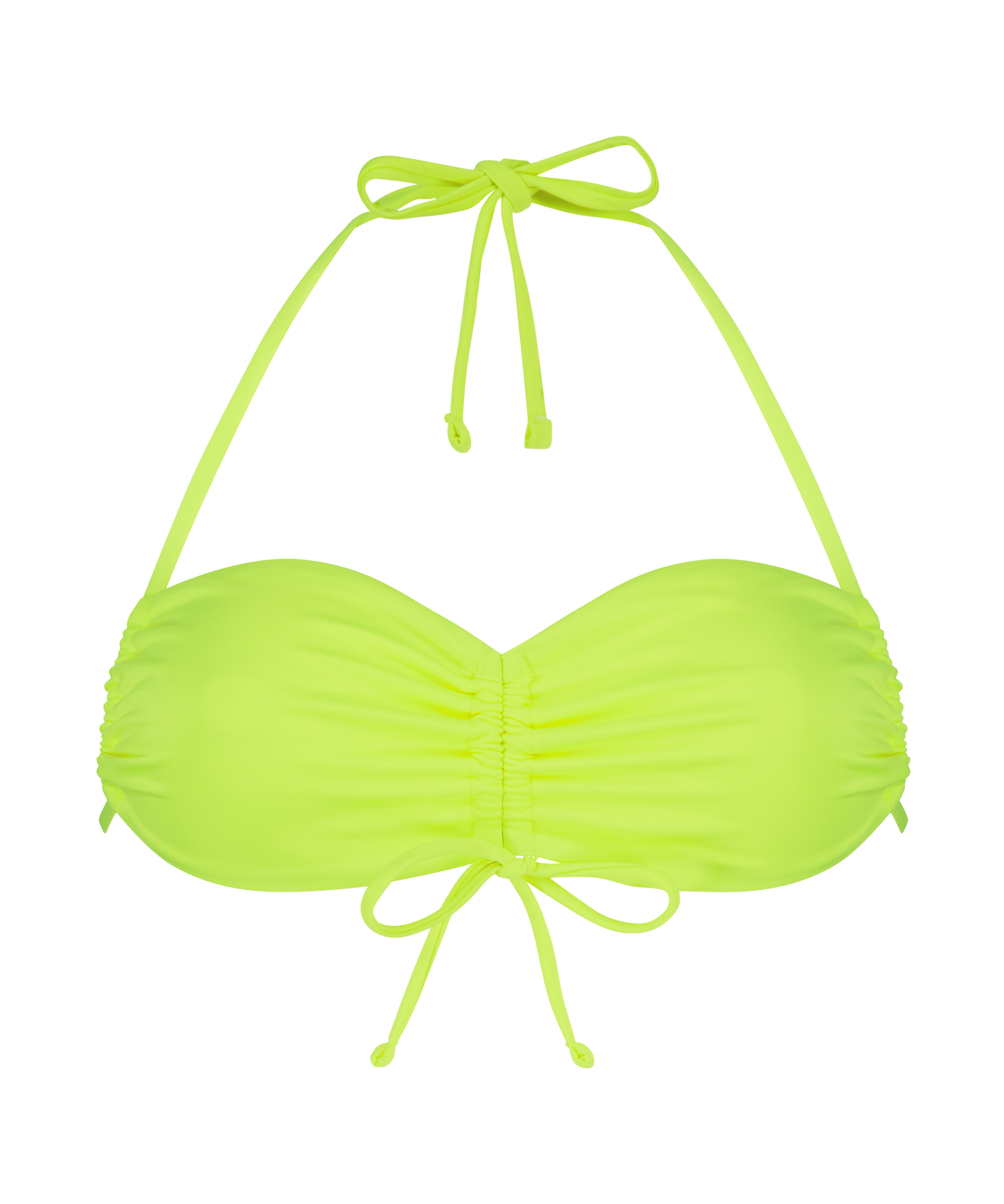 Bikini croptop ruched Glow, Geel, main