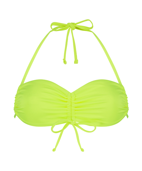 Bikini croptop ruched Glow, Geel