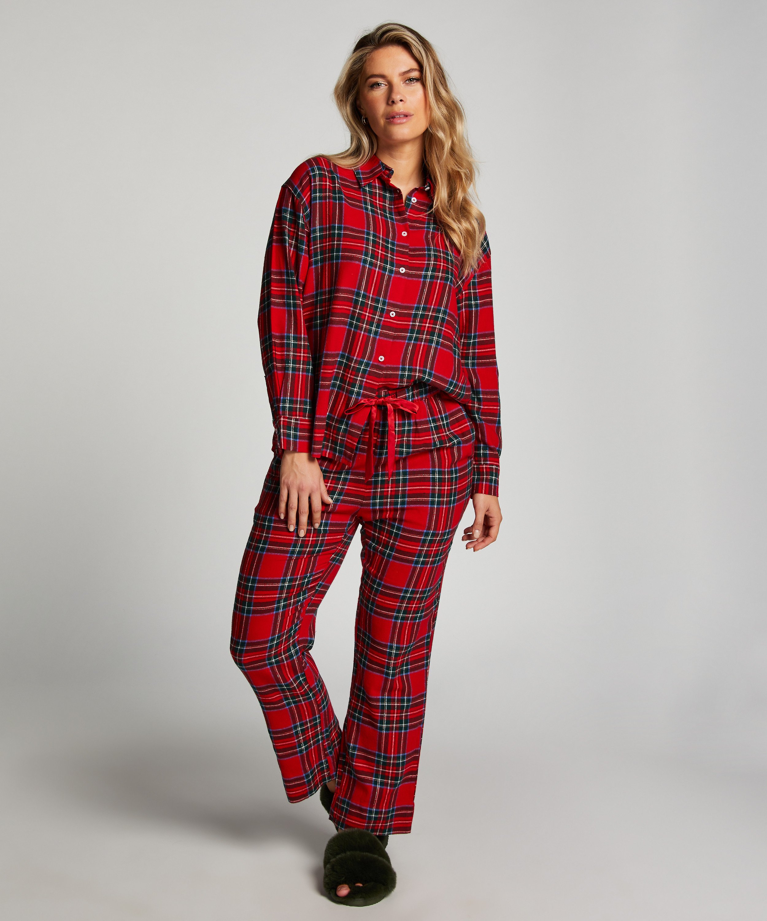 Pyjamabroek Flannel, Rood, main