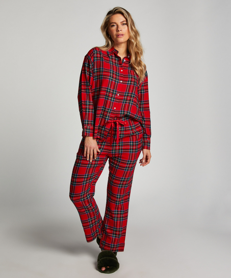 Pyjamabroek Flannel, Rood