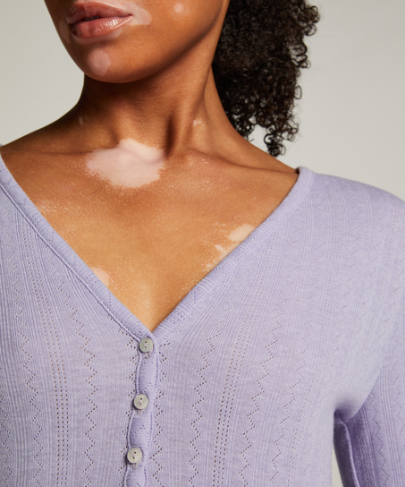 Haut de pyjama Henley, Pourpre