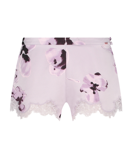 Short de pyjama Satin, Pourpre