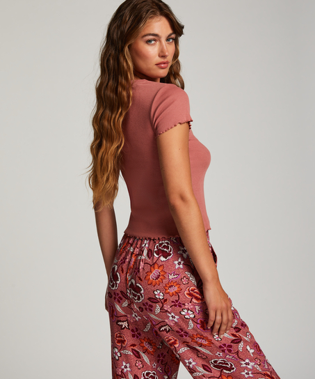 Chemise &agrave; manches courtes en coton, Rose