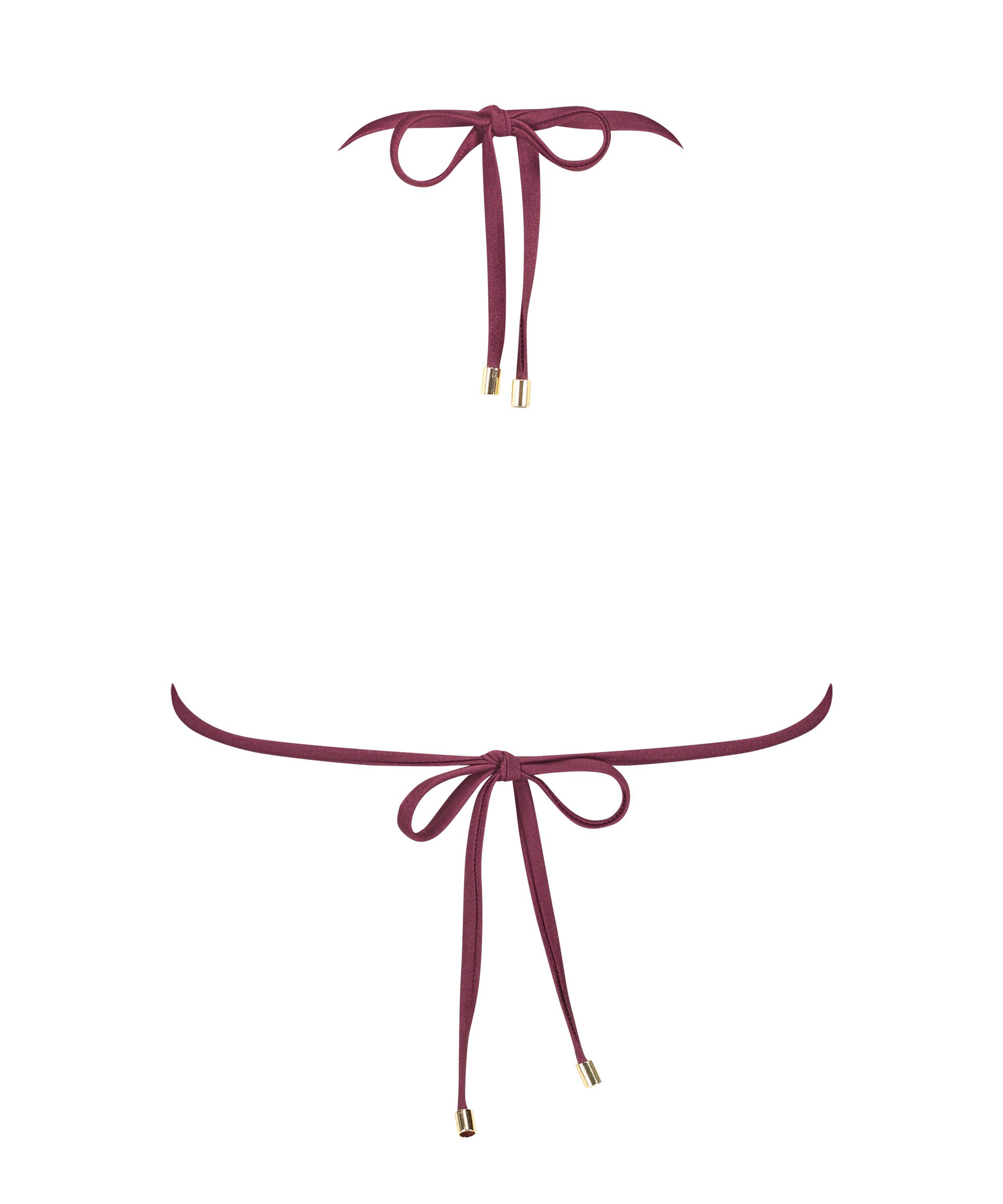 Haut de bikini triangle Yucatan, Rouge, main