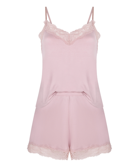 Korte pyjama set, Roze
