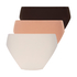 Lot de 3 slips br&eacute;siliens invisibles, Brun