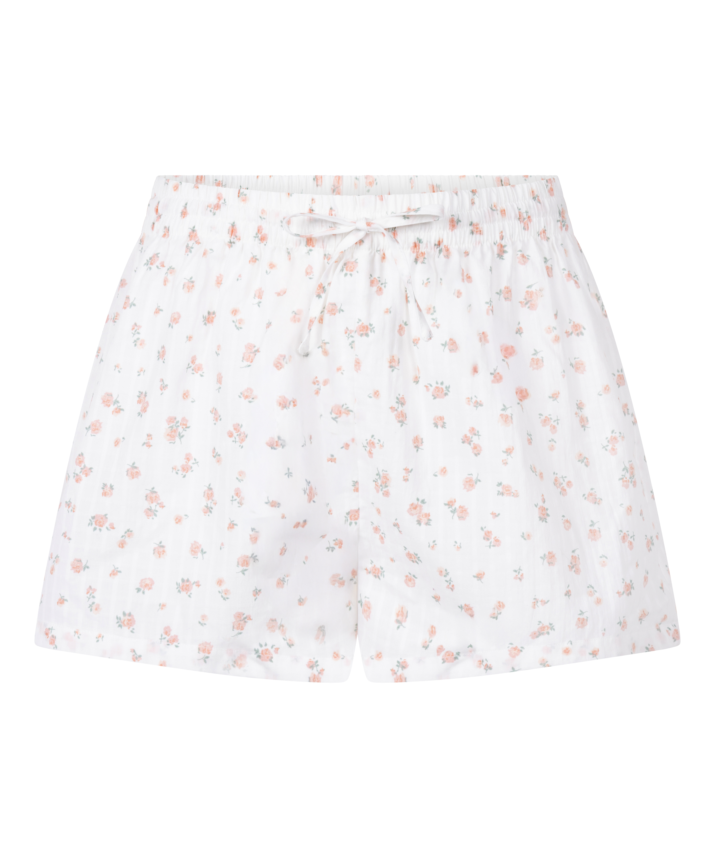 Short de pyjama tissé, Blanc, main
