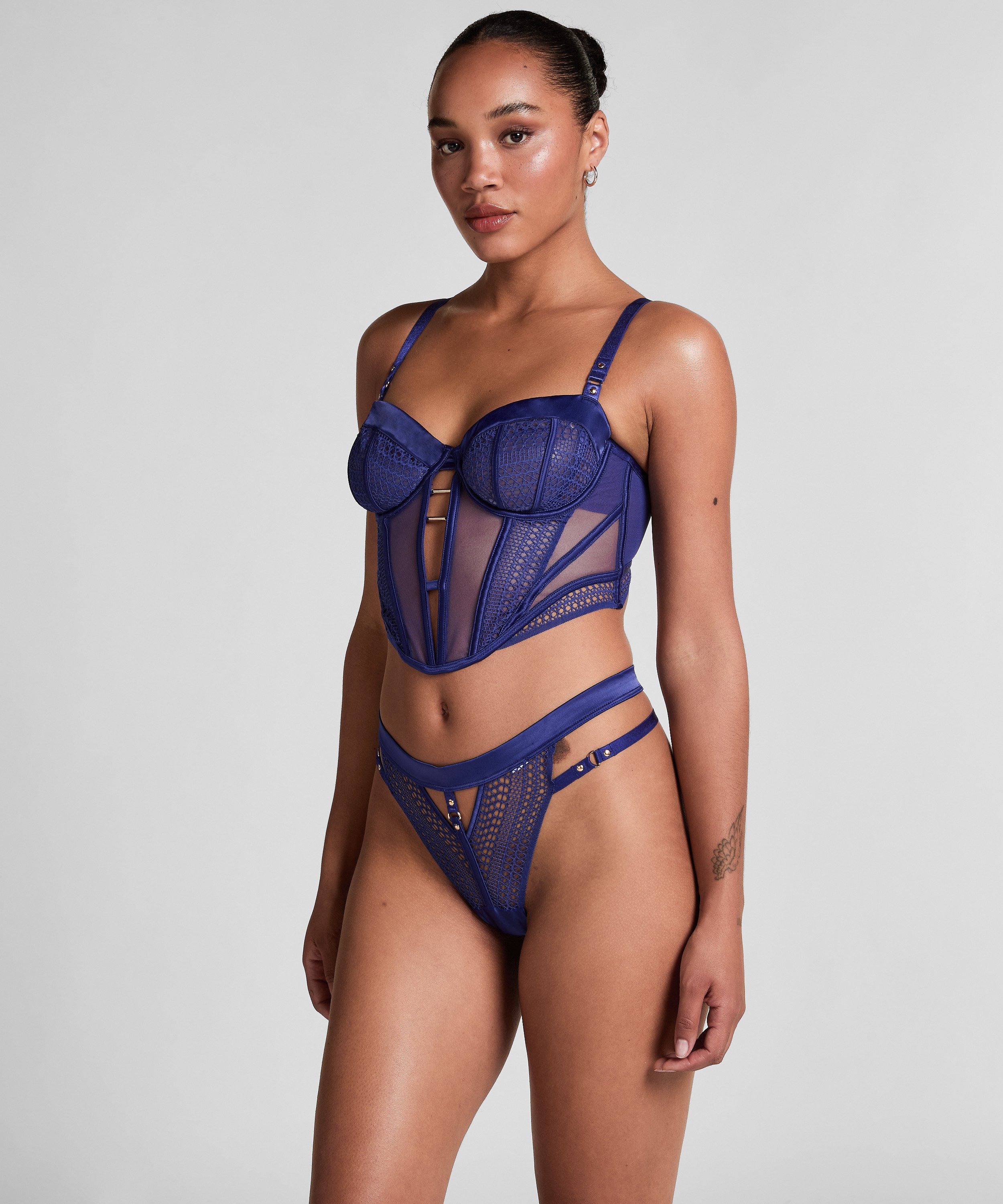 Soutien-gorge longline &agrave; armatures non rembourr&eacute; Missy, Bleu, main