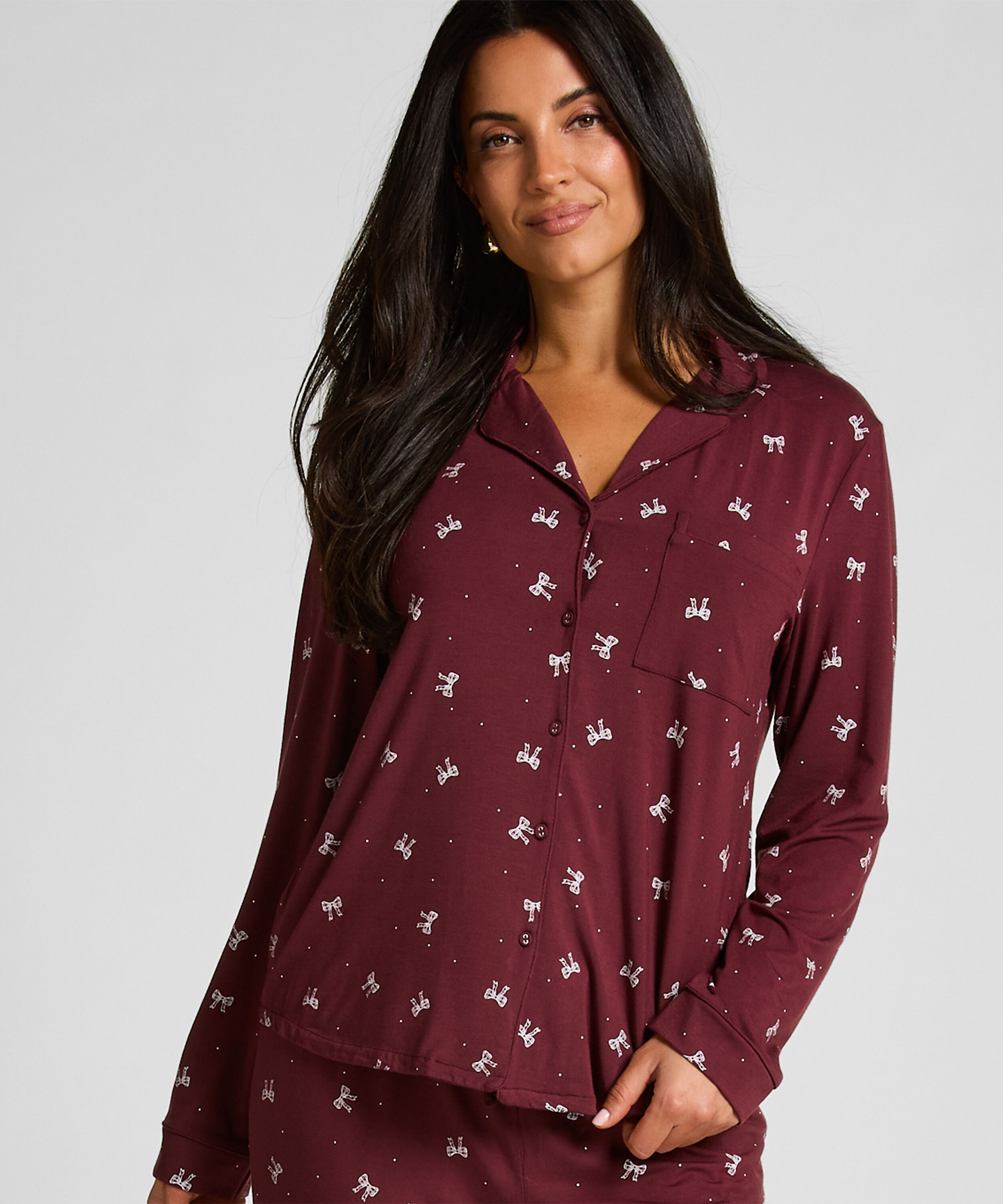 Veste à manches longues en jersey Essential, Pourpre