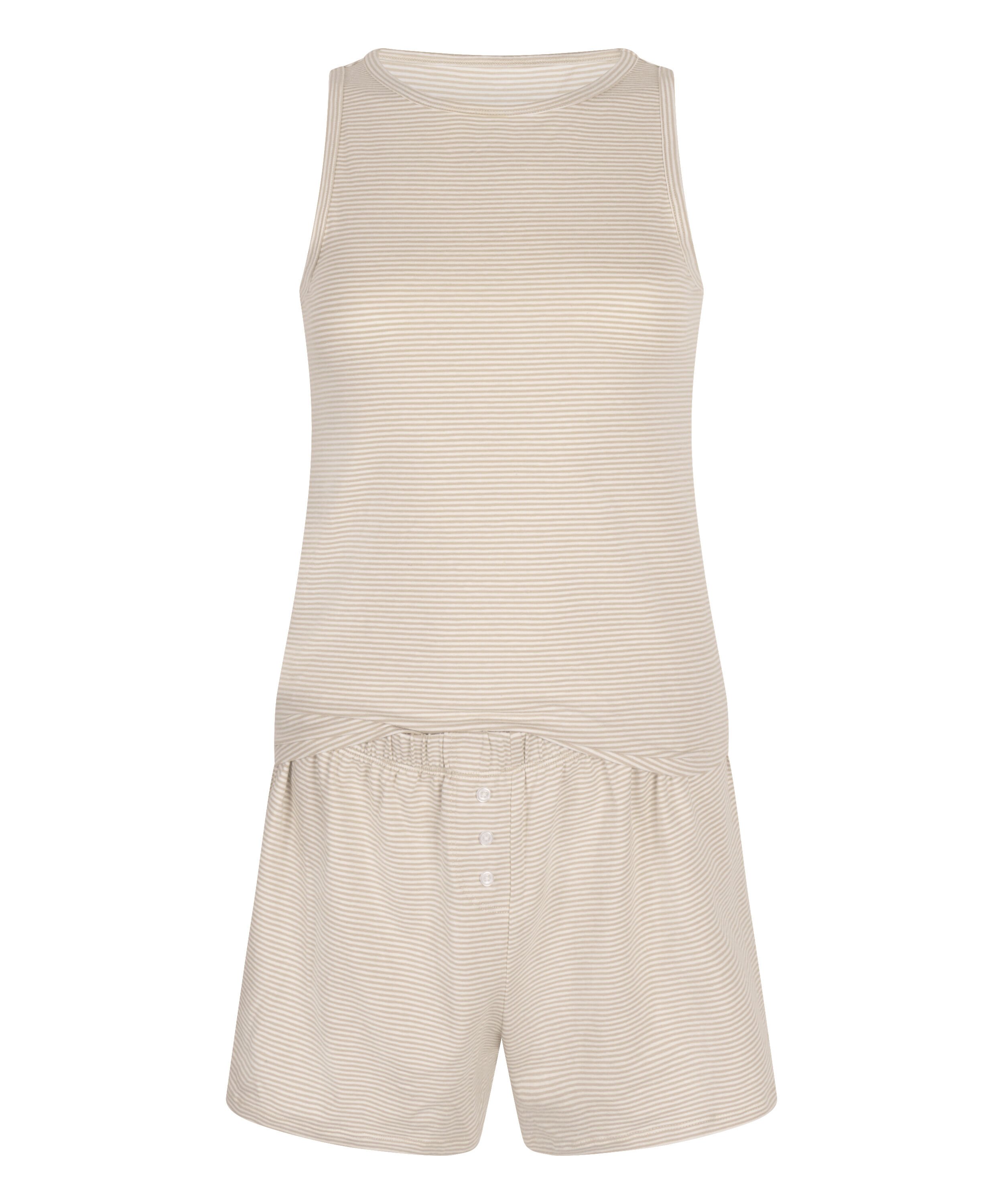Pyjama D&eacute;bardeur en Jersey, Beige