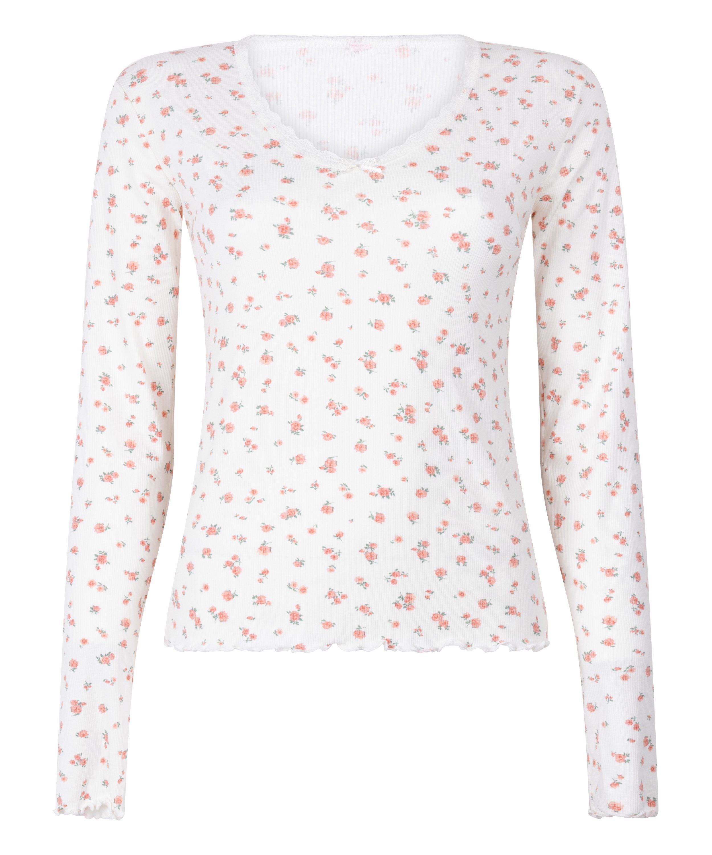 Haut de pyjama c&ocirc;tel&eacute;, Blanc, main