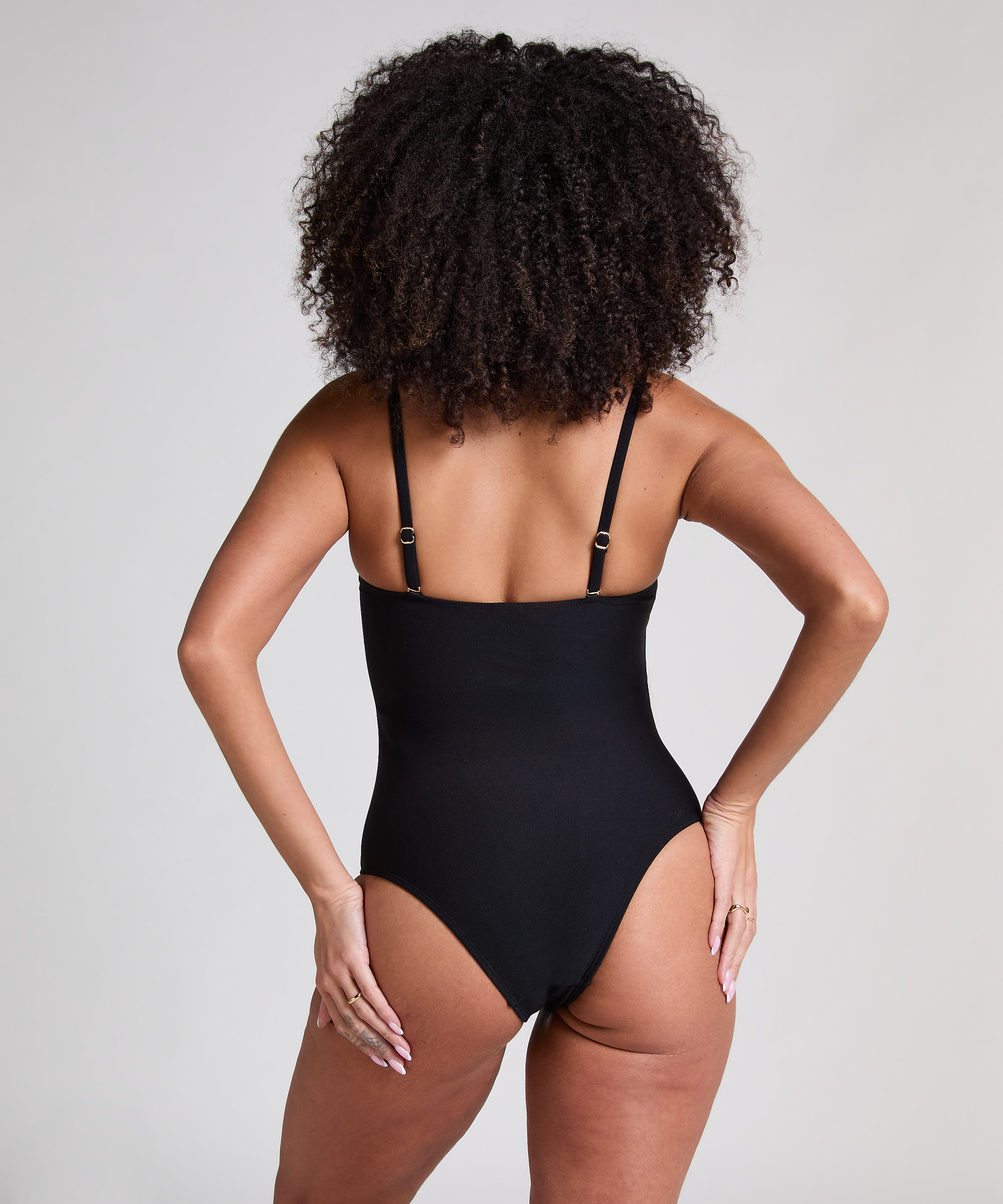 Maillot de bain sculptant Cabo, Noir, main