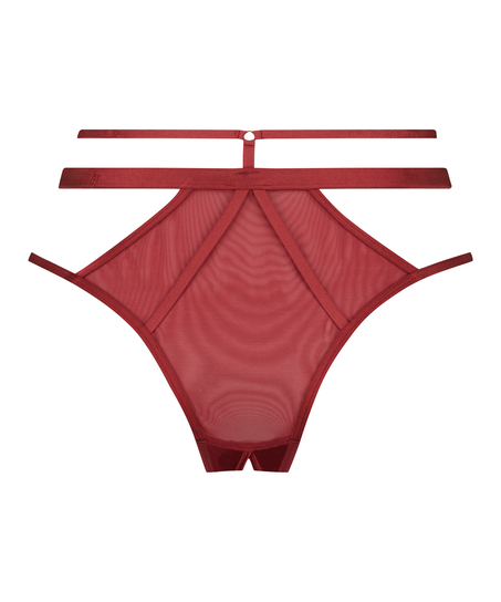 Slip br&eacute;silien ouvert Oxane, Rouge