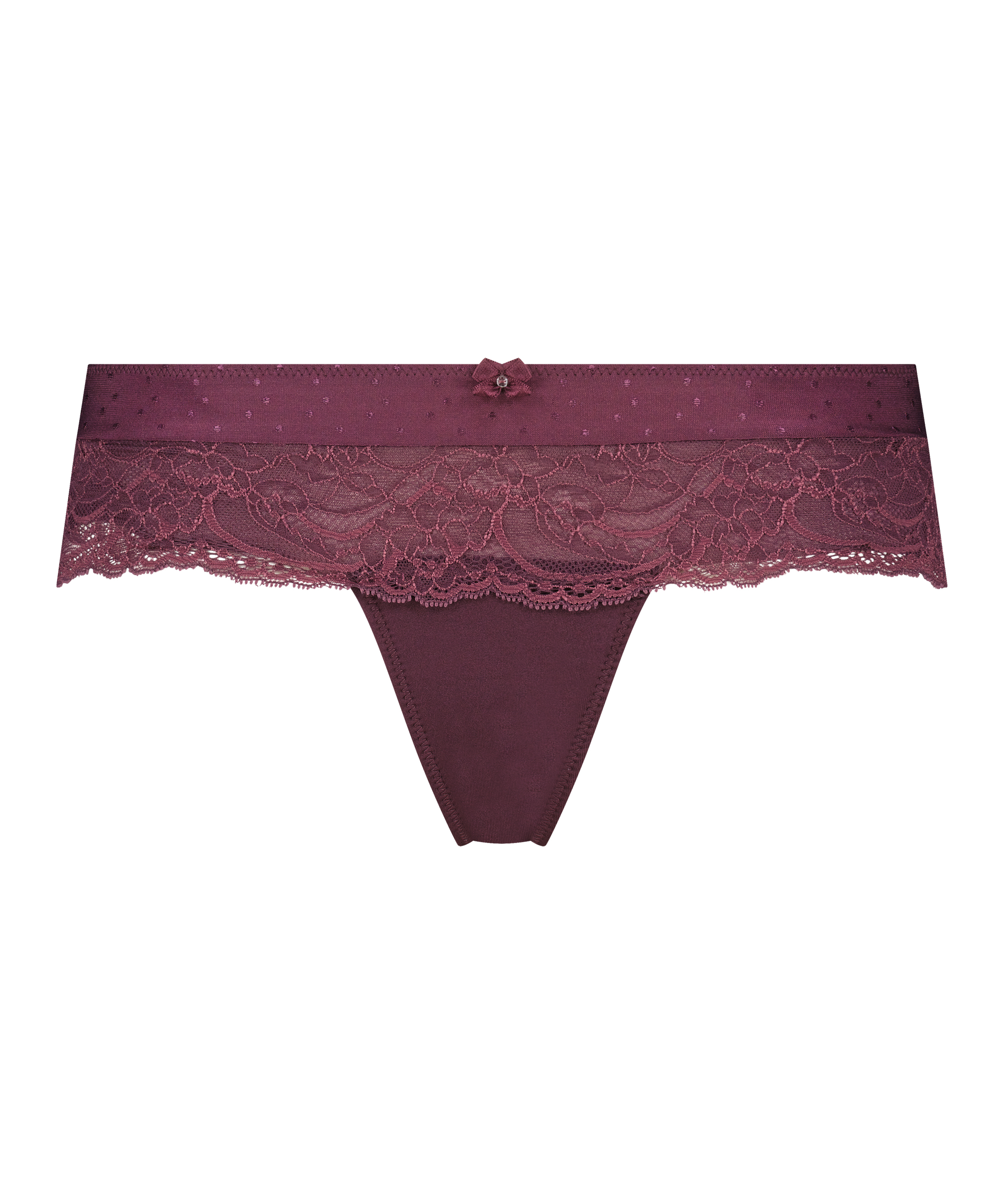 Boxer string Sophie, Pourpre, main