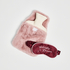 Bouillotte et masque pour les yeux, Rose