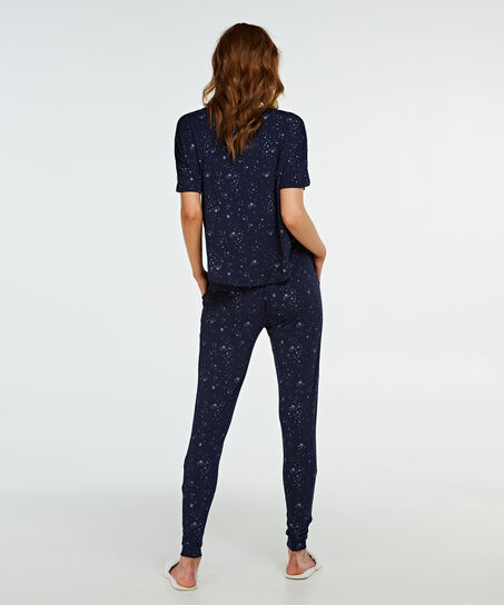 Pyjamabroek Jersey, Blauw