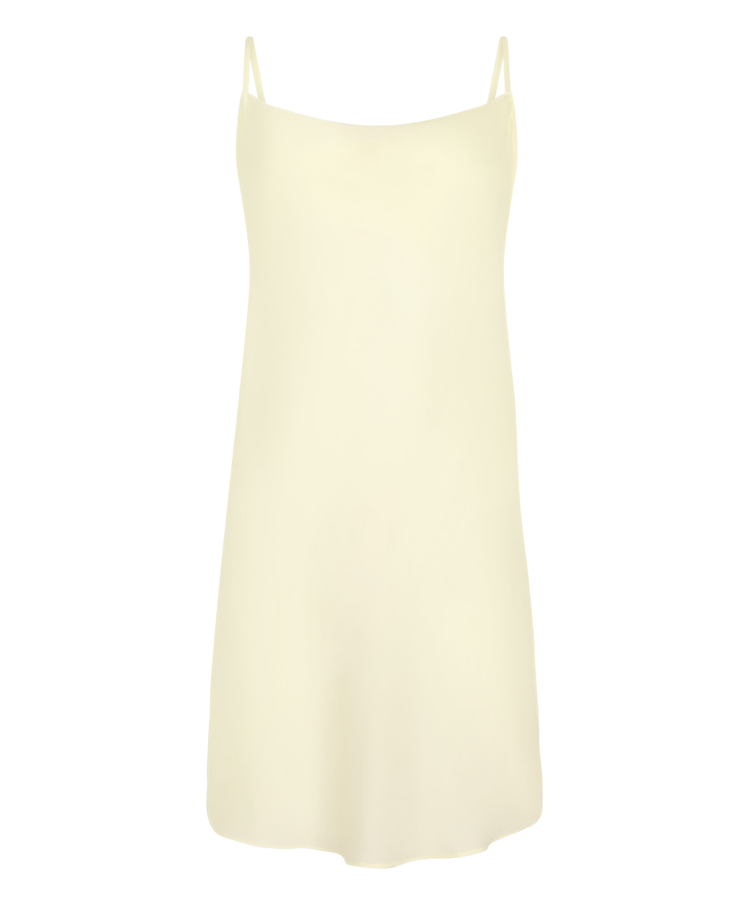 Minimal satijnen slipdress, Geel