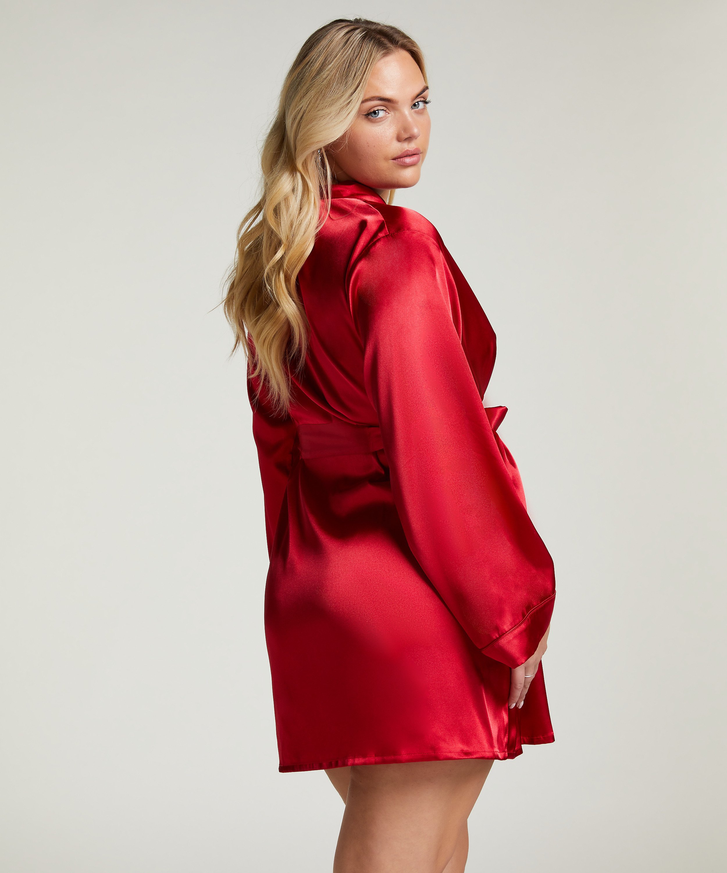 Kimono Satin, Rood, main