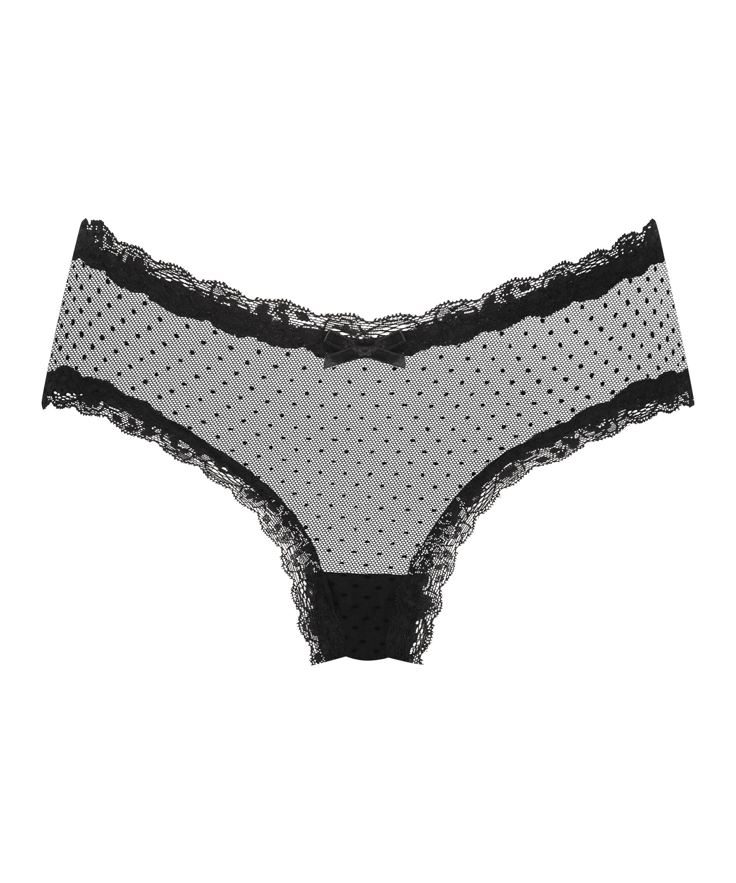 Slip brésilien V-shape mesh, Noir, main