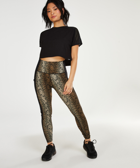 HKMX Crop Top Mesh, Zwart