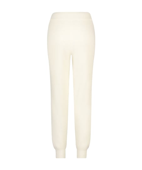 Premium Pantalon de jogging Fluffy, Blanc