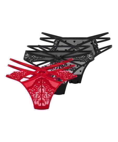 Pack de 3 strings, Rouge