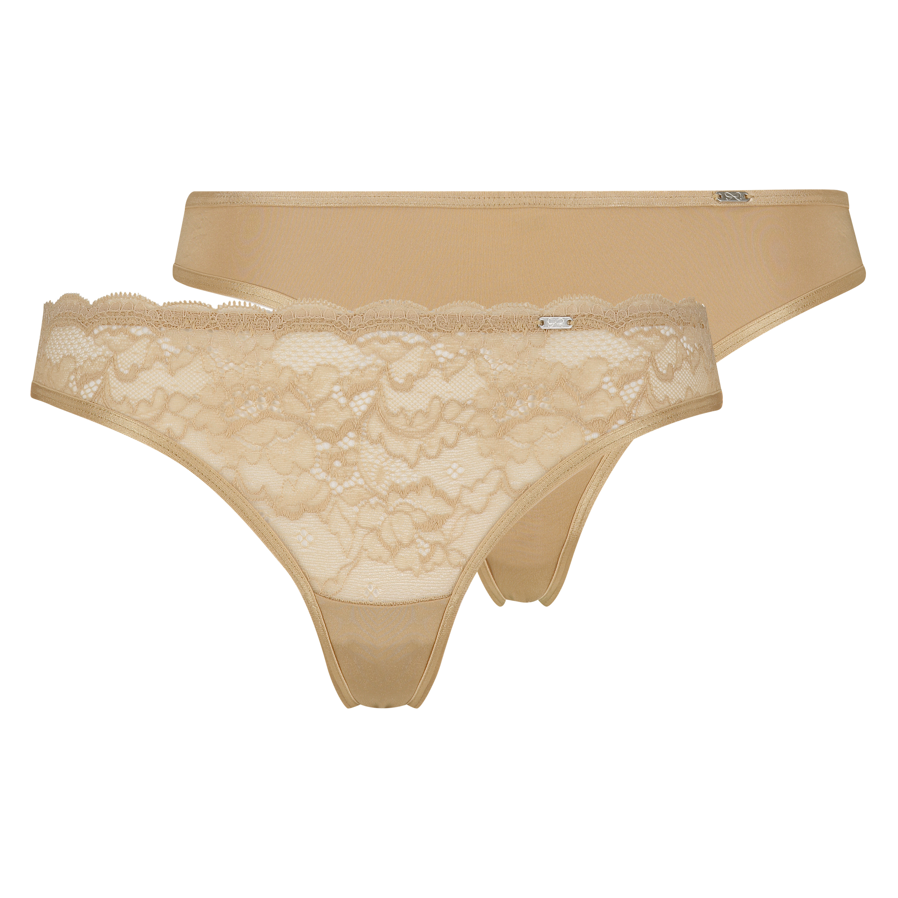 Lot de 2 strings Angie, Beige, main