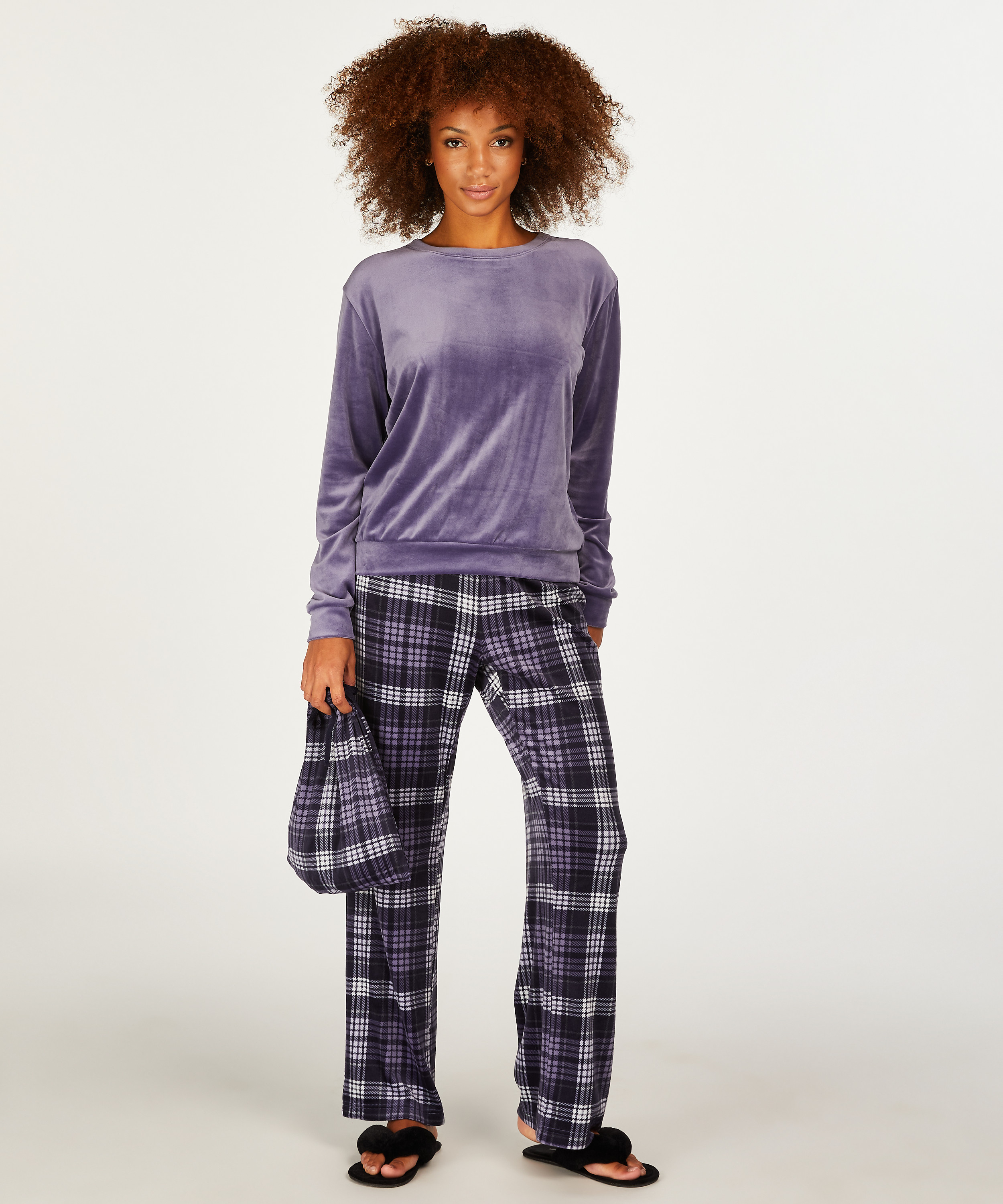 Pyjamaset met tas, Blauw, main