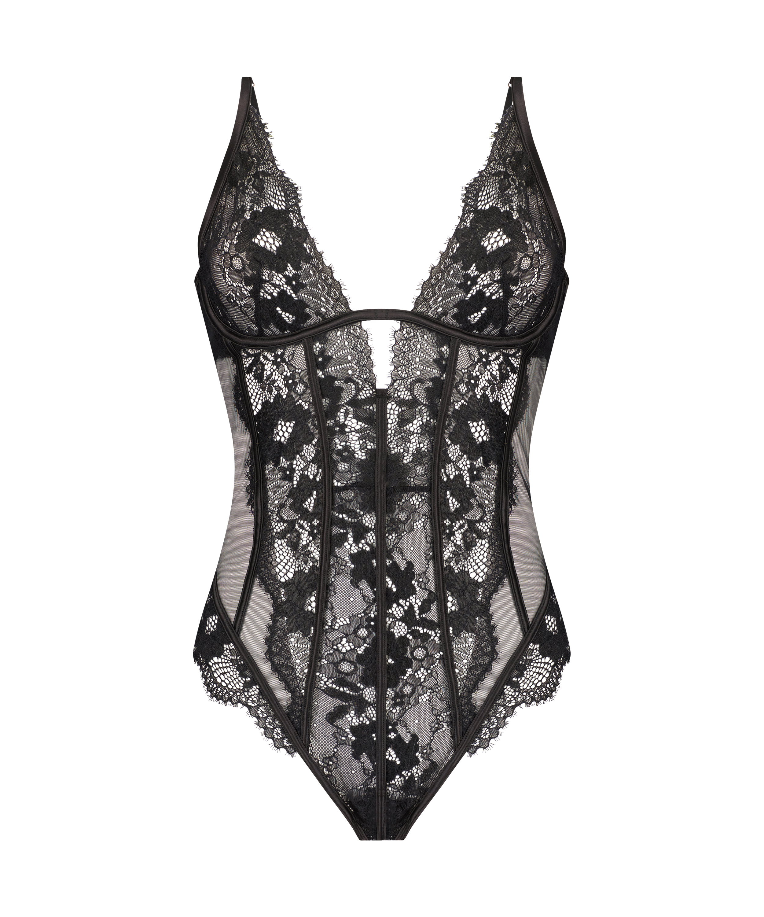 Body &agrave; armatures Gabrielle, Noir, main