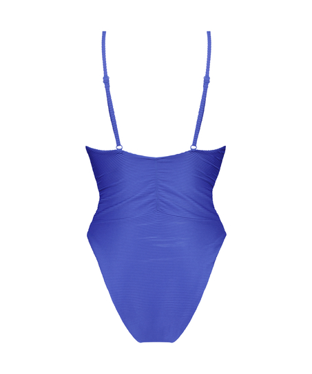 Maillot de bain haut Rib Lagoon, Bleu