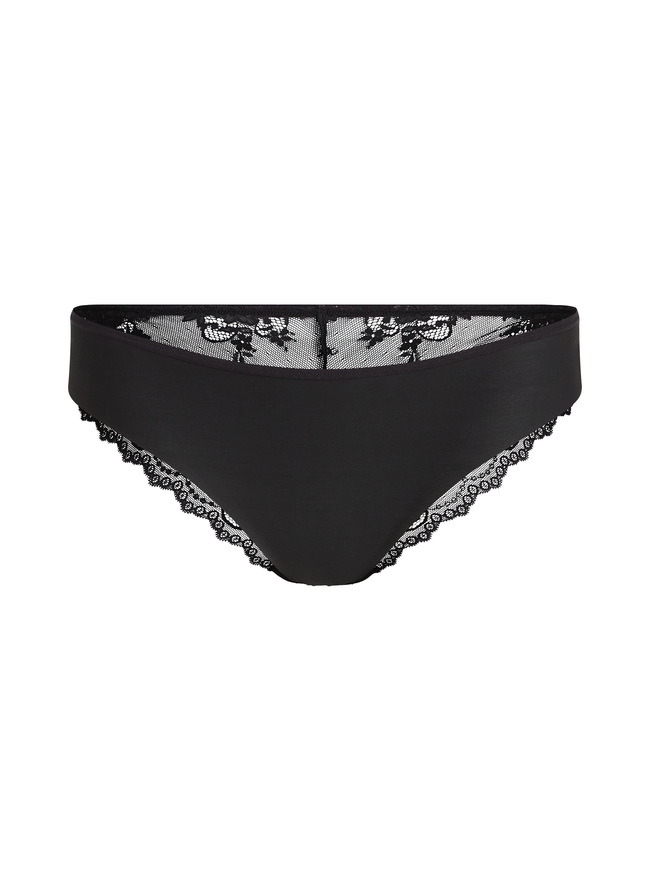Slip br&eacute;silien Invisible Lace Back, Noir