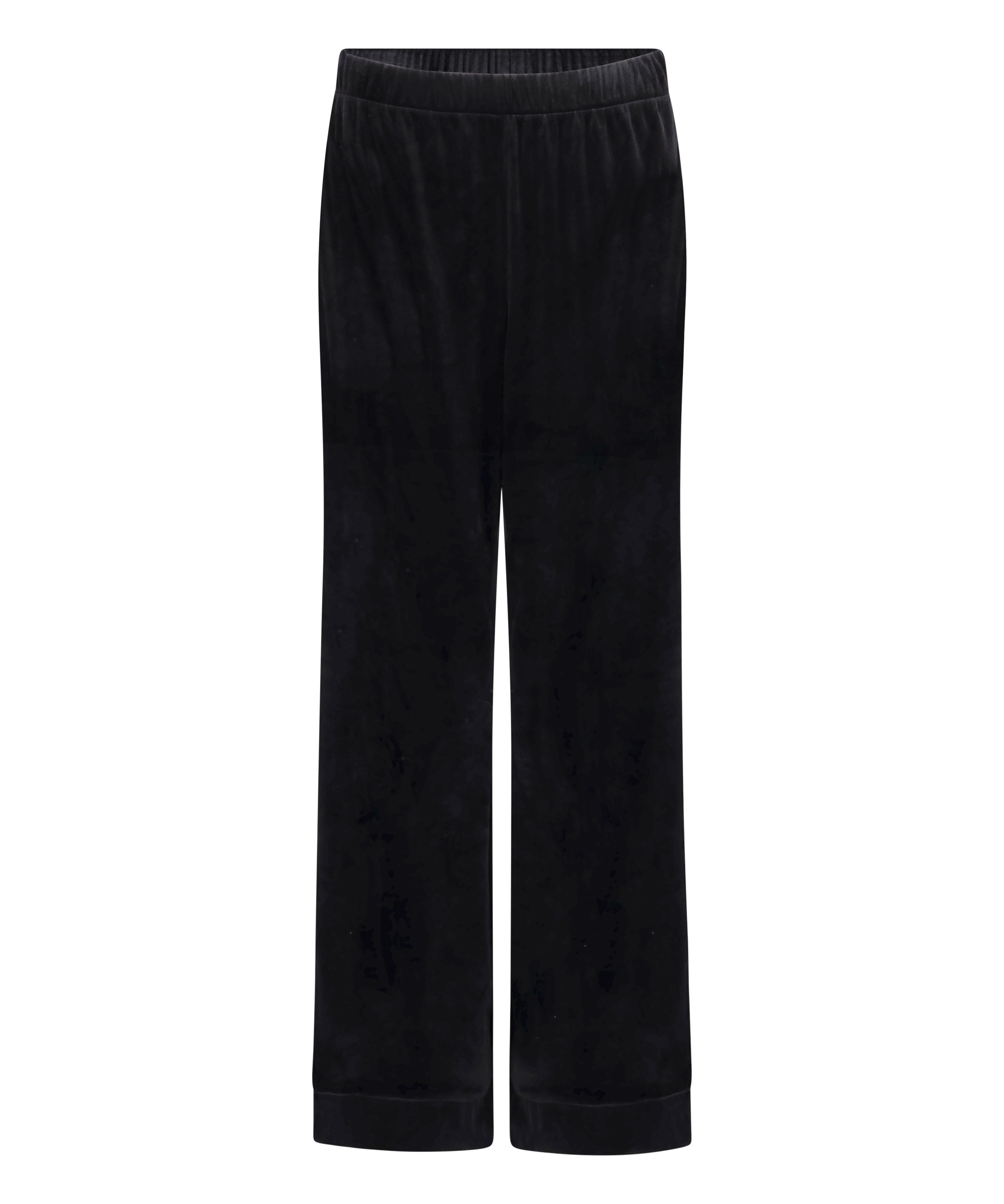 Pyjamabroek Velours, Zwart, main