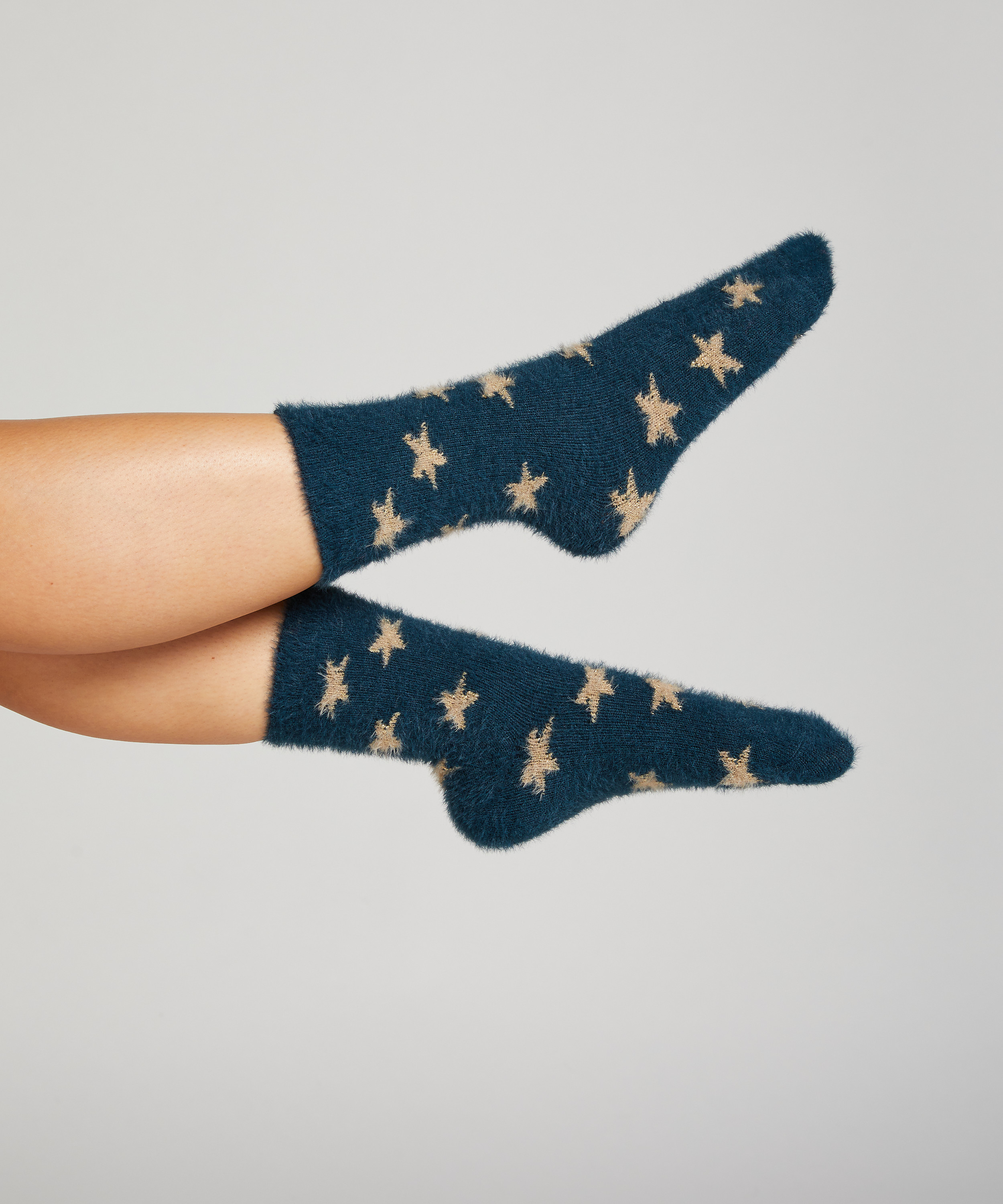 Chaussettes Duveteuses, Rose, main