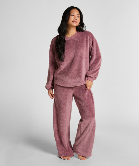 Broek Fluffy Fleece, Roze