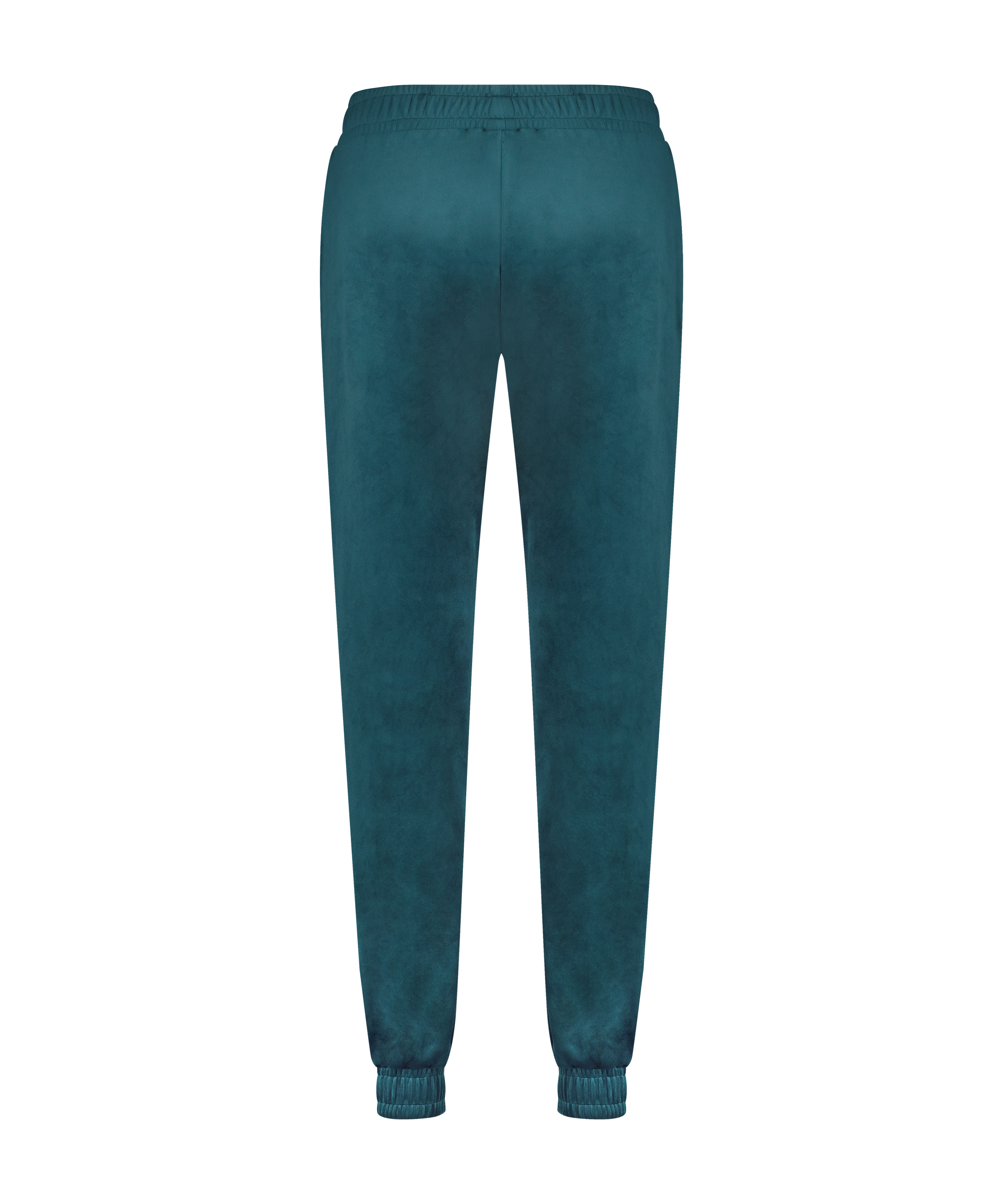 Joggingbroek Velours Pintuck, Blauw, main