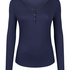 Pyjamatop met lange mouwen Henley, Blauw