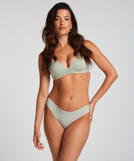 Slip brésilien Invisible Lace Back, Vert