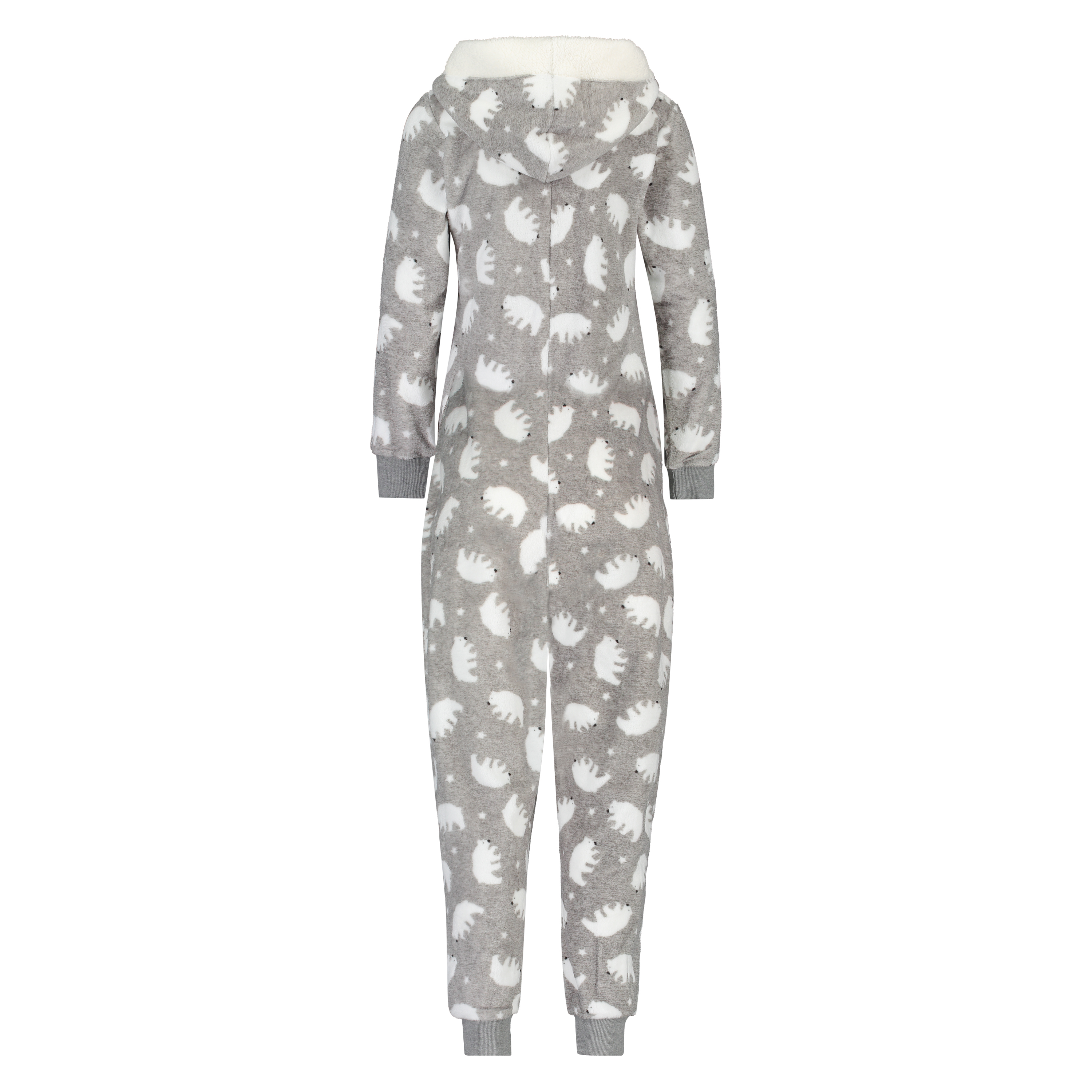 Onesie Fleece, Grijs, main