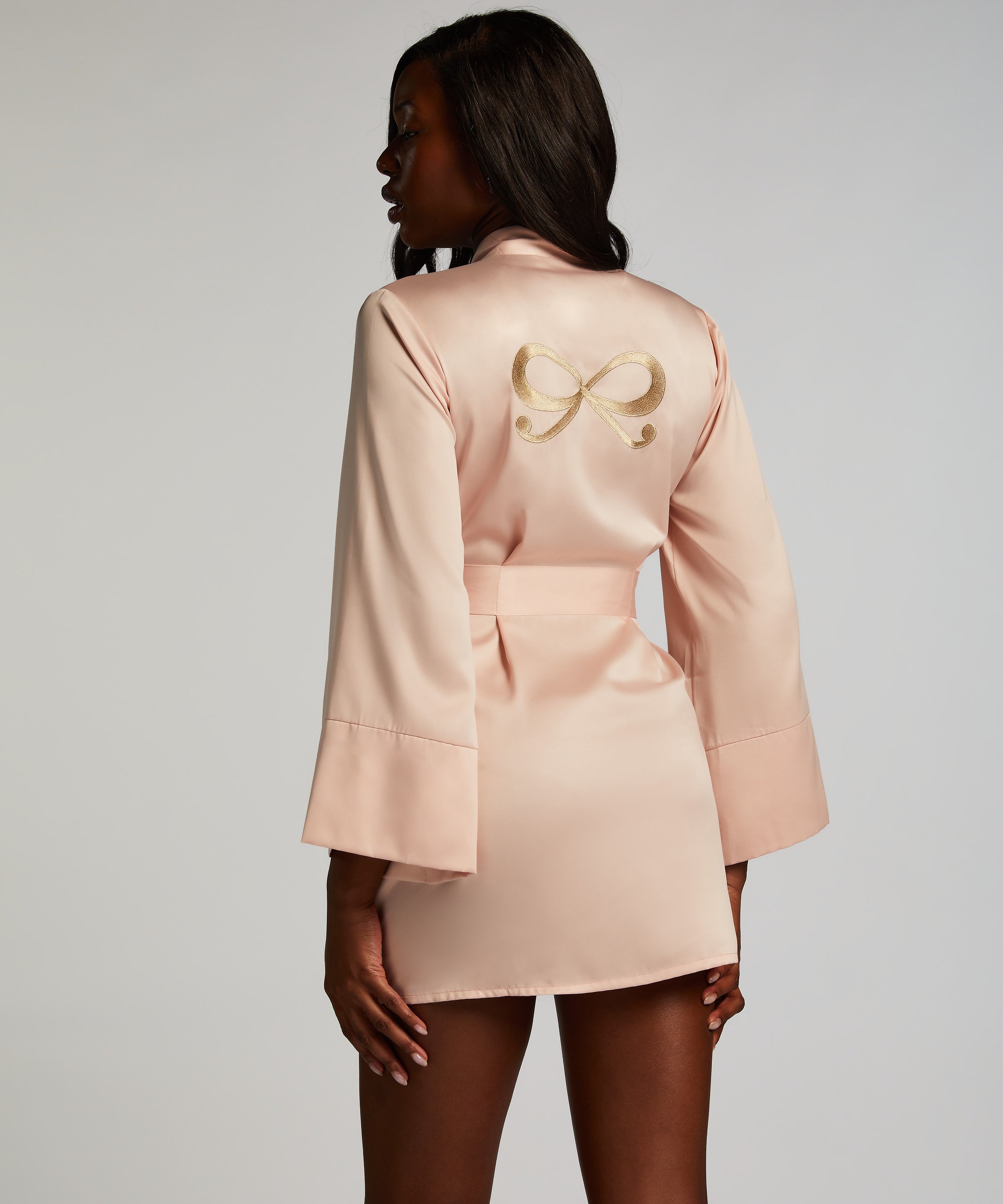 Kimono Satin, Rose, main