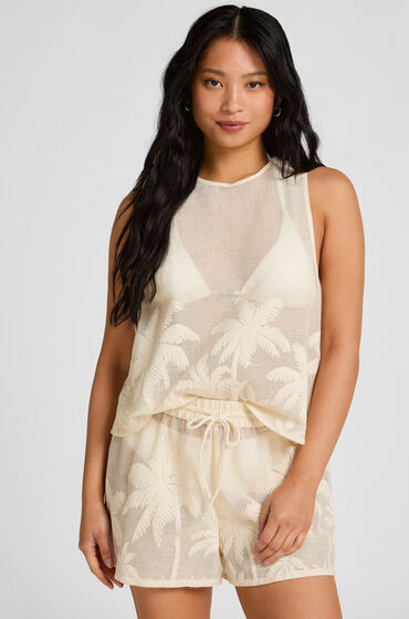 Hunkemöller Beach Short Palm Wit