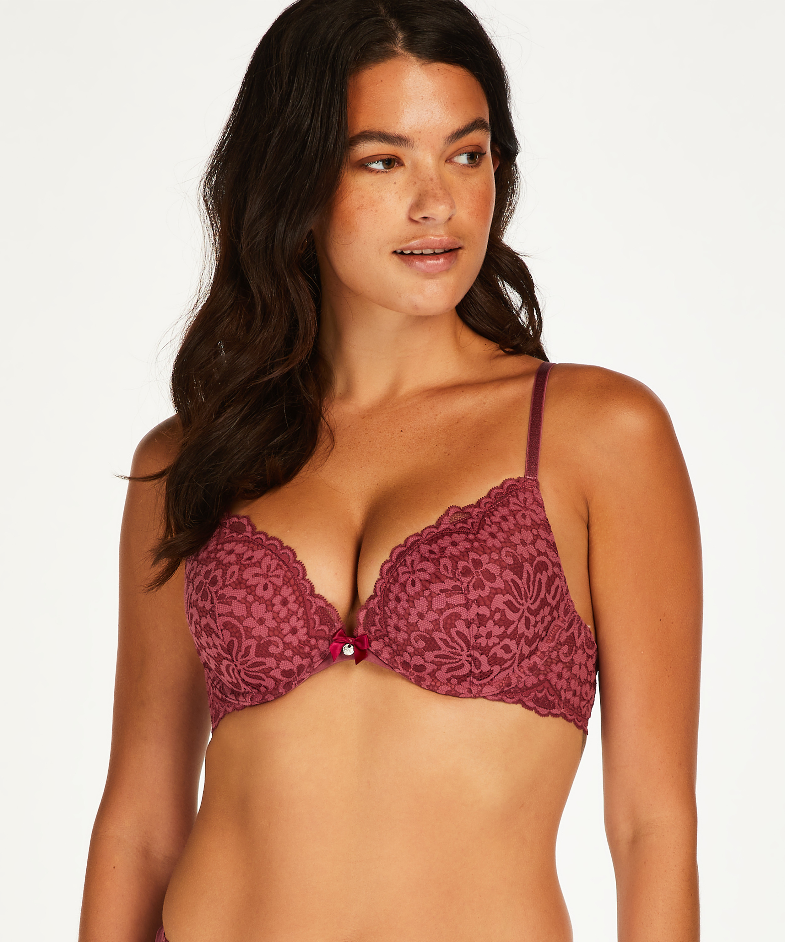 Voorgevormde push-up beugel bh Rose, Rood, main