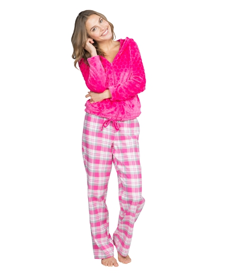 Jacket Bunny cardigown fleece, Roze