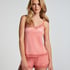 Camisole velours Dentelle, Rose