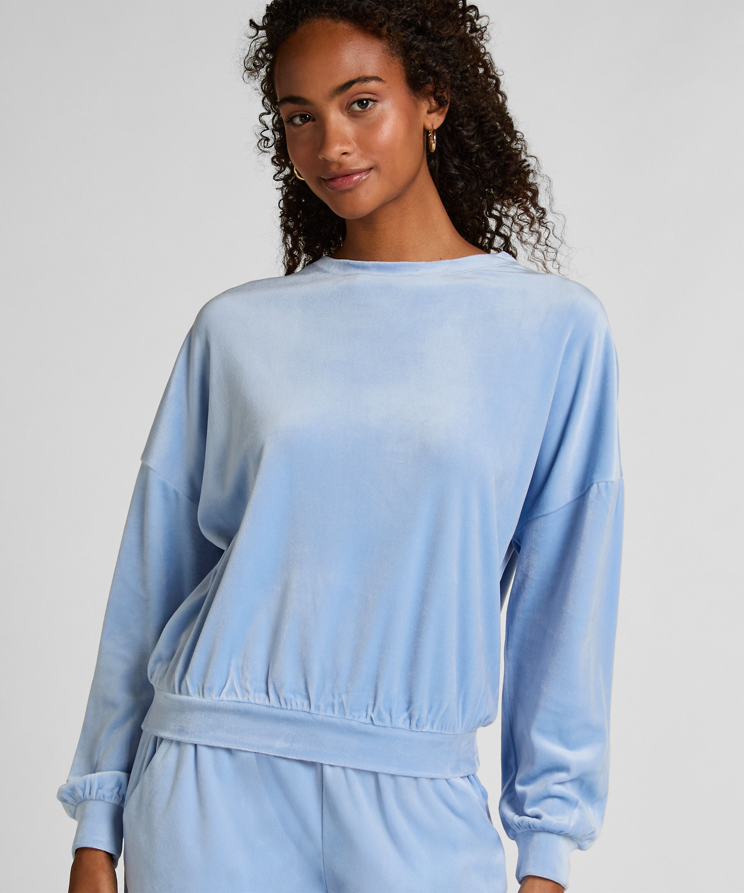 Velours Top, Blauw